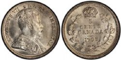 5-CENT -  1905 5-CENT WIDE DATE -  1905 CANADIAN COINS