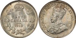 5-CENT -  1918 5-CENT -  1918 CANADIAN COINS