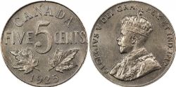 5-CENT -  1925 5-CENT -  1925 CANADIAN COINS