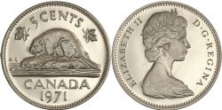 5-CENT -  1971 5-CENT -  1971 CANADIAN COINS