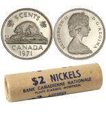 5-CENT -  1971 5-CENT ORIGINAL ROLL -  1971 CANADIAN COINS
