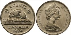 5-CENT -  1974 5-CENT -  1974 CANADIAN COINS