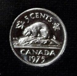 5-CENT -  1975 5-CENT (SP) -  PIÈCES DU CANADA 1975