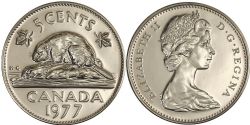 5-CENT -  1977 5-CENT -  1977 CANADIAN COINS