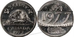 5-CENT -  1977 5-CENT LOW-7 -  1977 CANADIAN COINS