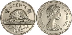 5-CENT -  1980 5-CENT -  1980 CANADIAN COINS