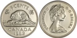 5-CENT -  1982 5-CENT -  1982 CANADIAN COINS