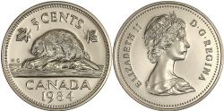 5-CENT -  1984 5-CENT -  1984 CANADIAN COINS
