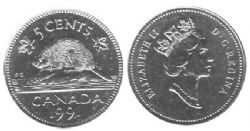 5-CENT -  1991 5-CENT -  1991 CANADIAN COINS