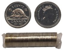 5-CENT -  1992 5-CENT ORIGINAL ROLL -  1992 CANADIAN COINS
