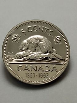 5-CENT -  1992 5-CENT (SPECIMEN) -  1992 CANADIAN COINS