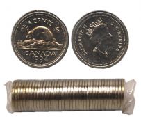 5-CENT -  1994 5-CENT ORIGINAL ROLL -  1994 CANADIAN COINS
