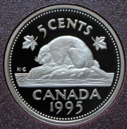 5-CENT -  1995 5-CENT (PR) -  PIÈCES DU CANADA 1995