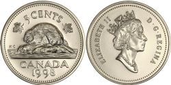 5-CENT -  1998 5-CENT (SPECIMEN) -  1998 CANADIAN COINS