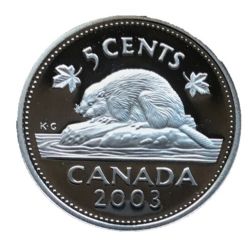 5-CENT -  2003 5-CENT (PR) -  2003 CANADIAN COINS
