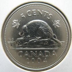 5-CENT -  2004 P 5-CENT (SP) -  PIÈCES DU CANADA 2004