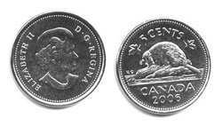 5-CENT -  2006 5-CENT REGULAR - BRILLIANT UNCIRCULATED (BU) -  2006 CANADIAN COINS
