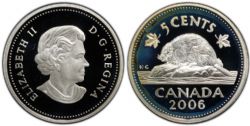 5-CENT -  20065-CENT REGULAR (PR) -  PIÈCES DU CANADA 2006