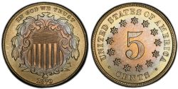 5 CENTS -  1870 5-CENTS (VF) -  1870 UNITED STATES COINS