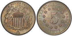 5 CENTS -  1872 5-CENTS -  1872 UNITED STATES COINS
