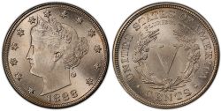 5 CENTS -  1888 5-CENTS -  1888 UNITED STATES COINS