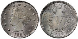 5 CENTS -  1893 5-CENTS -  1893 UNITED STATES COINS