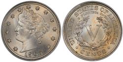 5 CENTS -  1905 5-CENTS -  1905 UNITED STATES COINS