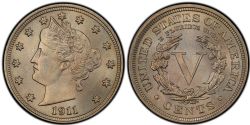 5 CENTS -  1911 5-CENTS -  1911 UNITED STATES COINS