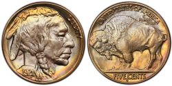 5 CENTS -  1921S 5-CENTS -  1921 UNITED STATES COINS