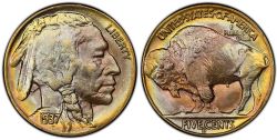 5 CENTS -  1937D 5-CENTS -  1937 UNITED STATES COINS