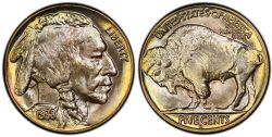 5 CENTS -  1938D 5-CENTS, D-OVER-S -  1938 UNITED STATES COINS