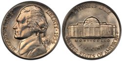 5 CENTS -  1954D 5-CENTS -  1954 UNITED STATES COINS
