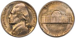 5 CENTS -  1955D 5-CENTS, D-OVER-S -  1955 UNITED STATES COINS