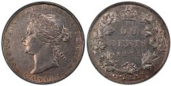 50-CENT -  1892 50-CENT OBV.3 -  1892 CANADIAN COINS