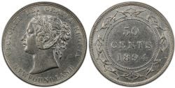 50-CENT -  1894 50-CENT -  1894 NEWFOUNFLAND COINS
