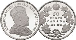 50-CENT -  1908-2008 SPECIAL ISSUE 50-CENT COIN (PR) -  2008 CANADIAN COINS