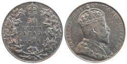 50-CENT -  1908 50-CENT -  1908 CANADIAN COINS