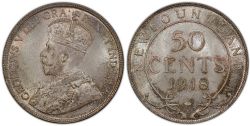 50-CENT -  1918 C 50-CENT -  1918 NEWFOUNFLAND COINS