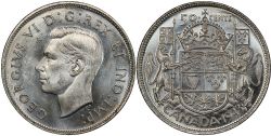 50-CENT -  1943 50-CENT NARROW DATE -  1943 CANADIAN COINS