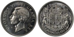 50-CENT -  1949 50-CENT HOOF OVER 9/9 -  1949 CANADIAN COINS