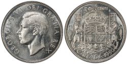 50-CENT -  1950 50-CENT HALF DESIGN -  1950 CANADIAN COINS