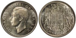 50-CENT -  1950 50-CENT NO DESIGN -  1950 CANADIAN COINS