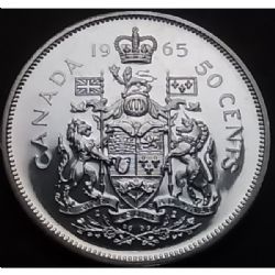 50-CENT -  1965 50-CENT -  1965 CANADIAN COINS