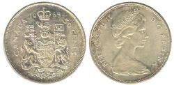 50-CENT -  1965 50-CENT -  1965 CANADIAN COINS