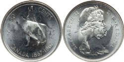 50-CENT -  1967 50-CENT DOUBLE STRUCK -  1967 CANADIAN COINS