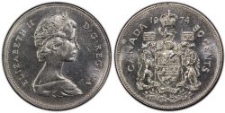 50-CENT -  1974 50-CENT MISSING-S -  1974 CANADIAN COINS