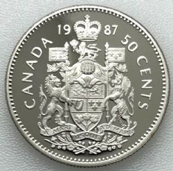 50-CENT -  1987 50-CENT (PR) -  1987 CANADIAN COINS