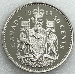 50-CENT -  1988 50-CENT (PR) -  1988 CANADIAN COINS