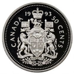 50-CENT -  1993 50-CENT (PR) -  1993 CANADIAN COINS