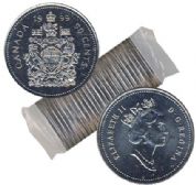 50-CENT -  1999 50-CENT ORIGINAL ROLL -  1999 CANADIAN COINS